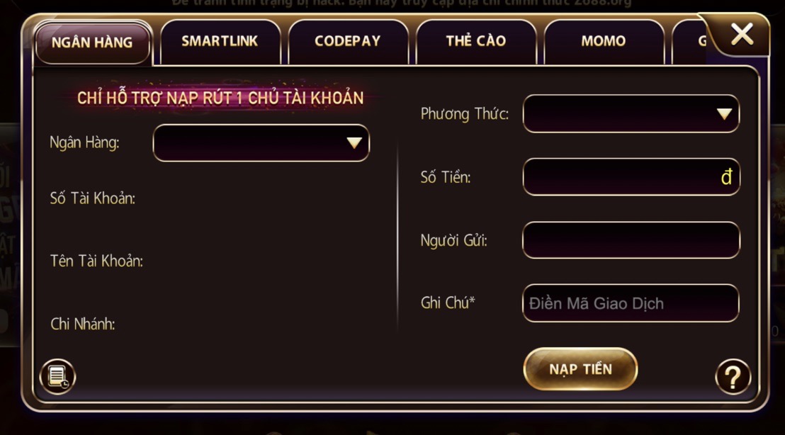 Hệ thống nạp và rút tiền tự động Vbo99 2026 - Vbo99